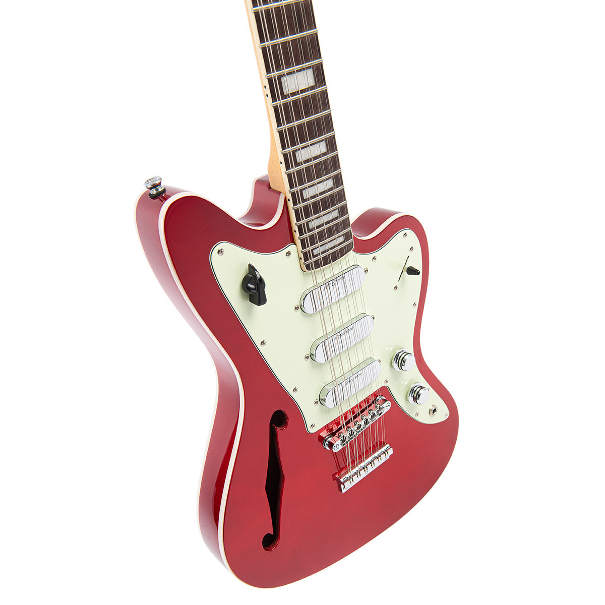 Vintage REVO Series 'Surfmaster Thinline 12' ~ Candy Apple Red, Electric Guitars for sale at Richards Guitars.