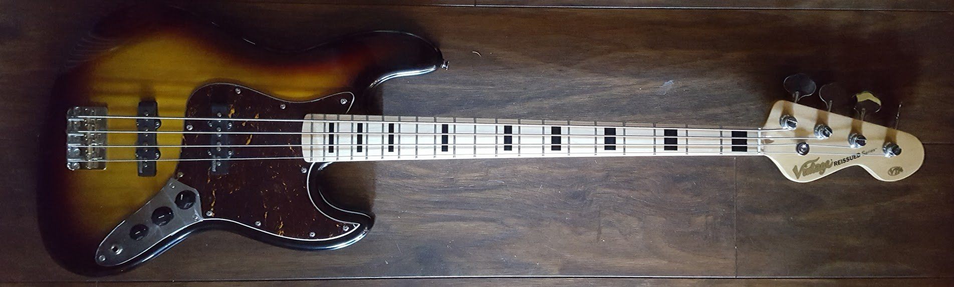 Vintage* VJ74MSSB Bass Guitar, Bass Guitar for sale at Richards Guitars.
