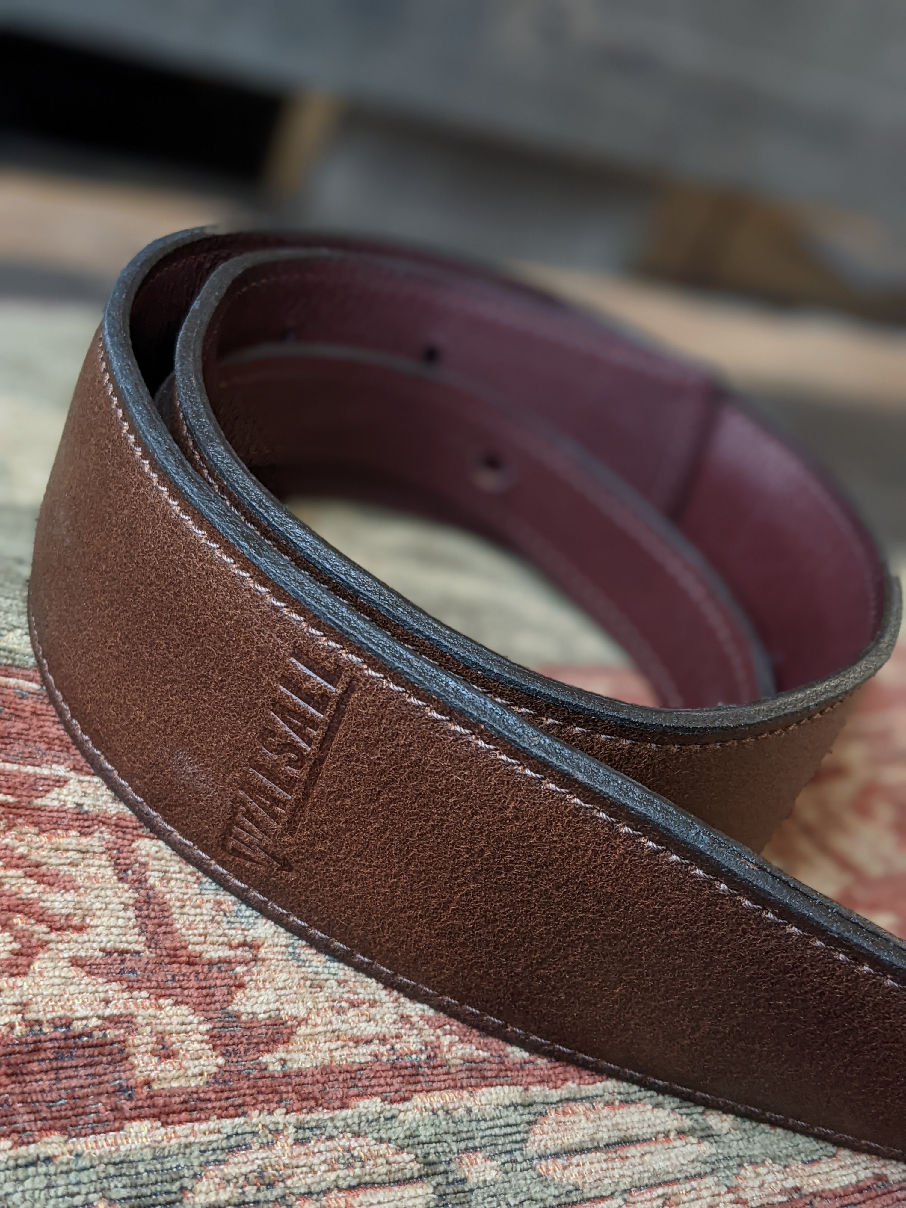 Walsall Limited Edition Italian Dakota Leather Guitar Strap, Accessory for sale at Richards Guitars.