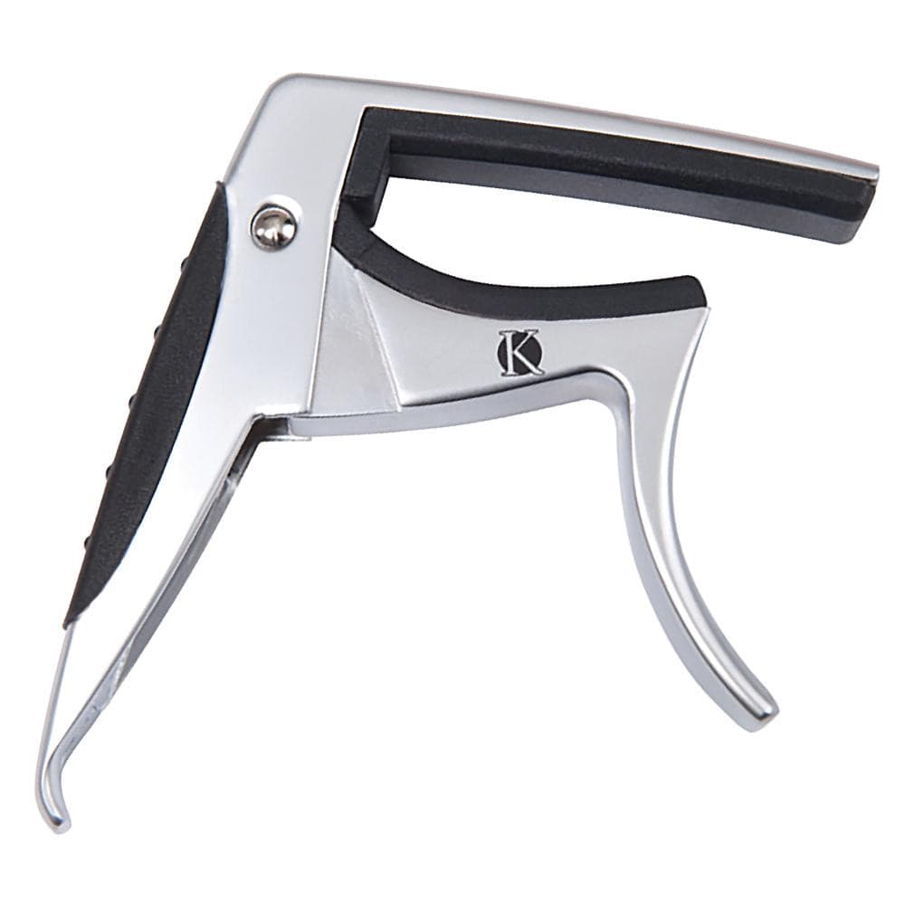 Kinsman Electric /Acoustic Curved Guitar Capo – Silver, Accessory for sale at Richards Guitars.
