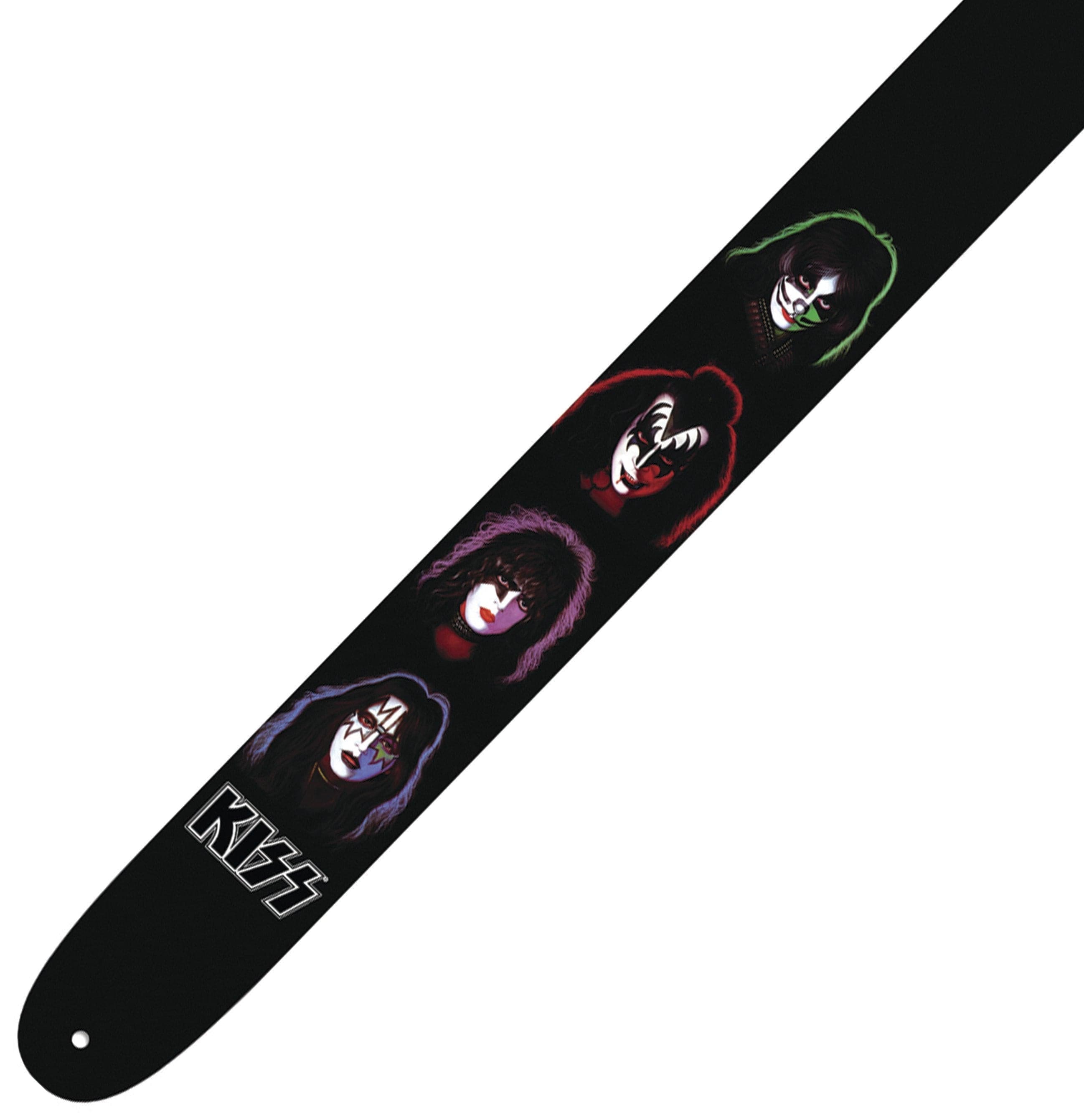 Perri's Leather Guitar Strap ~ Kiss ~ Faces, Accessory for sale at Richards Guitars.