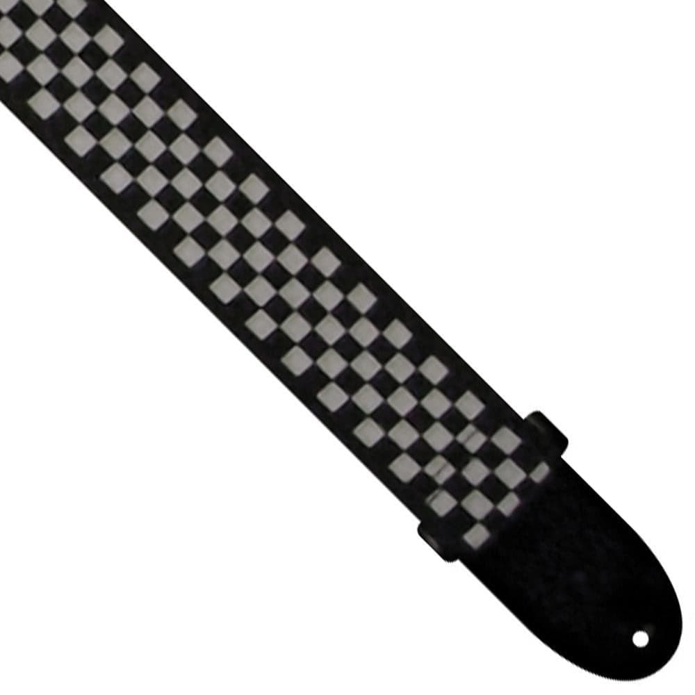 Perri's Polyester/Webbing Guitar Strap ~ Black/White Check, Accessory for sale at Richards Guitars.