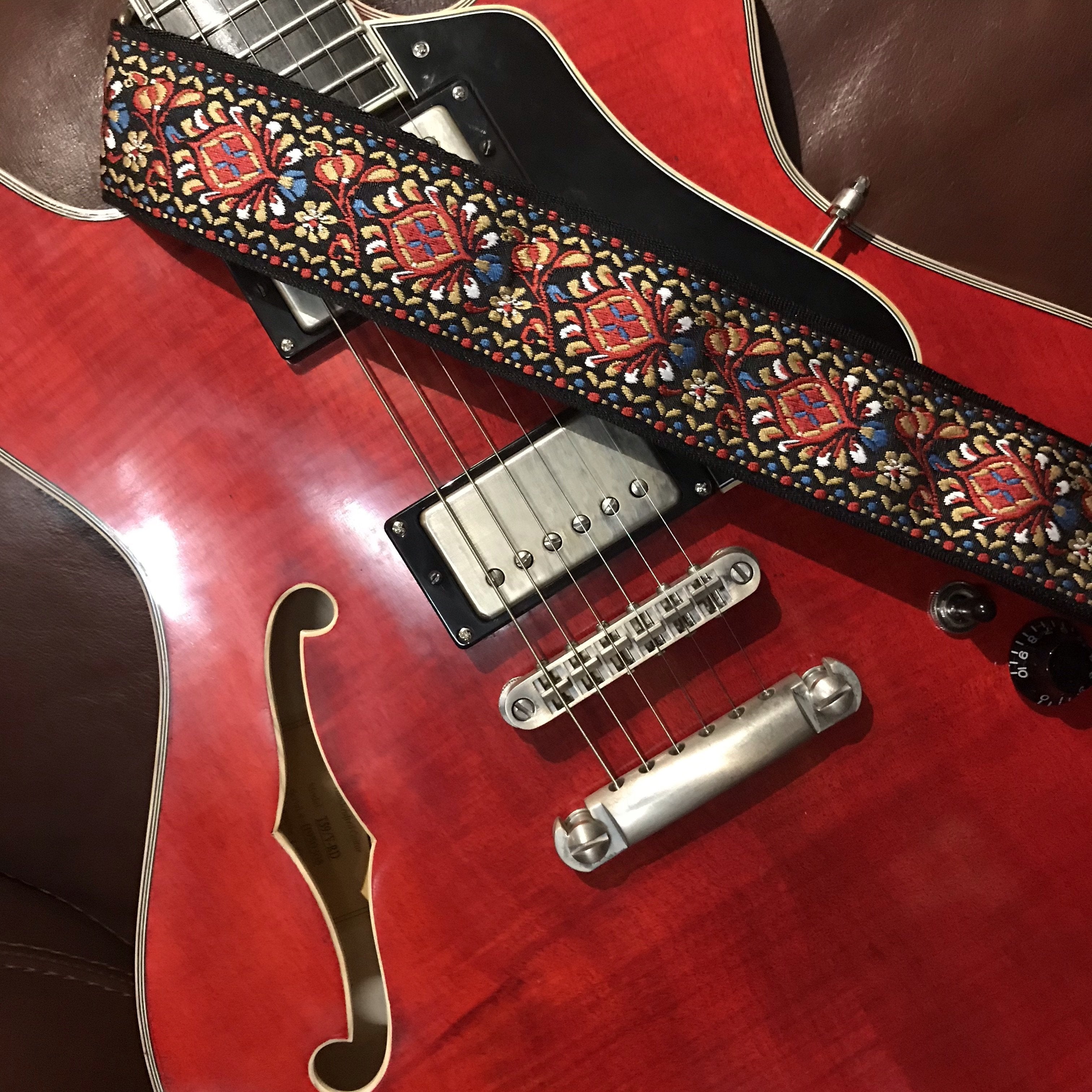 SMJ Reserve Collection "Red Admiral" Guitar Strap, Accessory for sale at Richards Guitars.