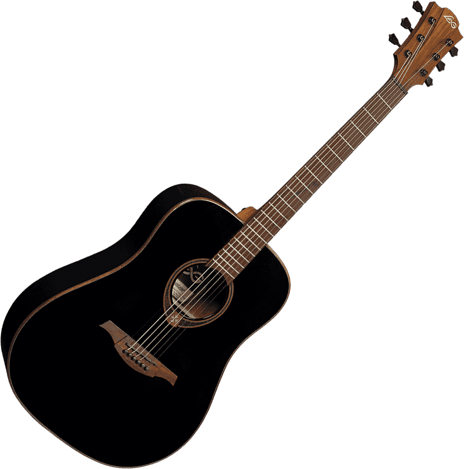 LAG TRAMONTANE 118 T118D-BLK DREADNOUGHT BLACK, Acoustic Guitar for sale at Richards Guitars.