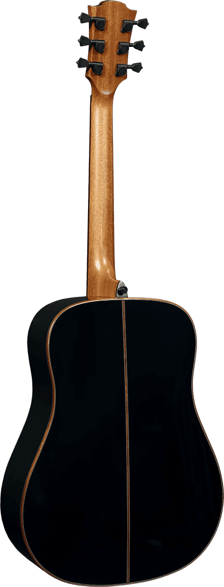 LAG TRAMONTANE 118 T118D-BLK DREADNOUGHT BLACK, Acoustic Guitar for sale at Richards Guitars.