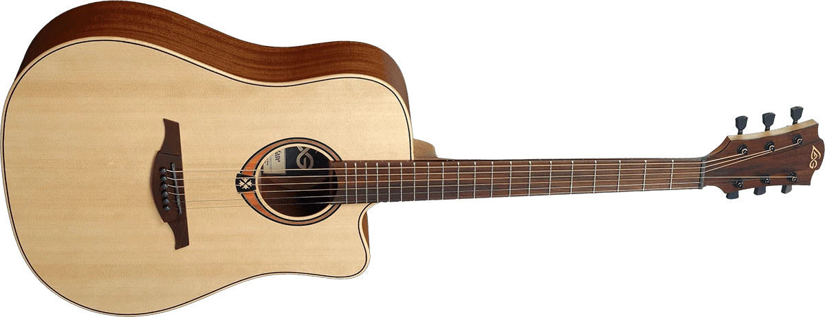 LAG TRAMONTANE 70 T70DC DREADNOUGHT CUTAWAY, Acoustic Guitar for sale at Richards Guitars.