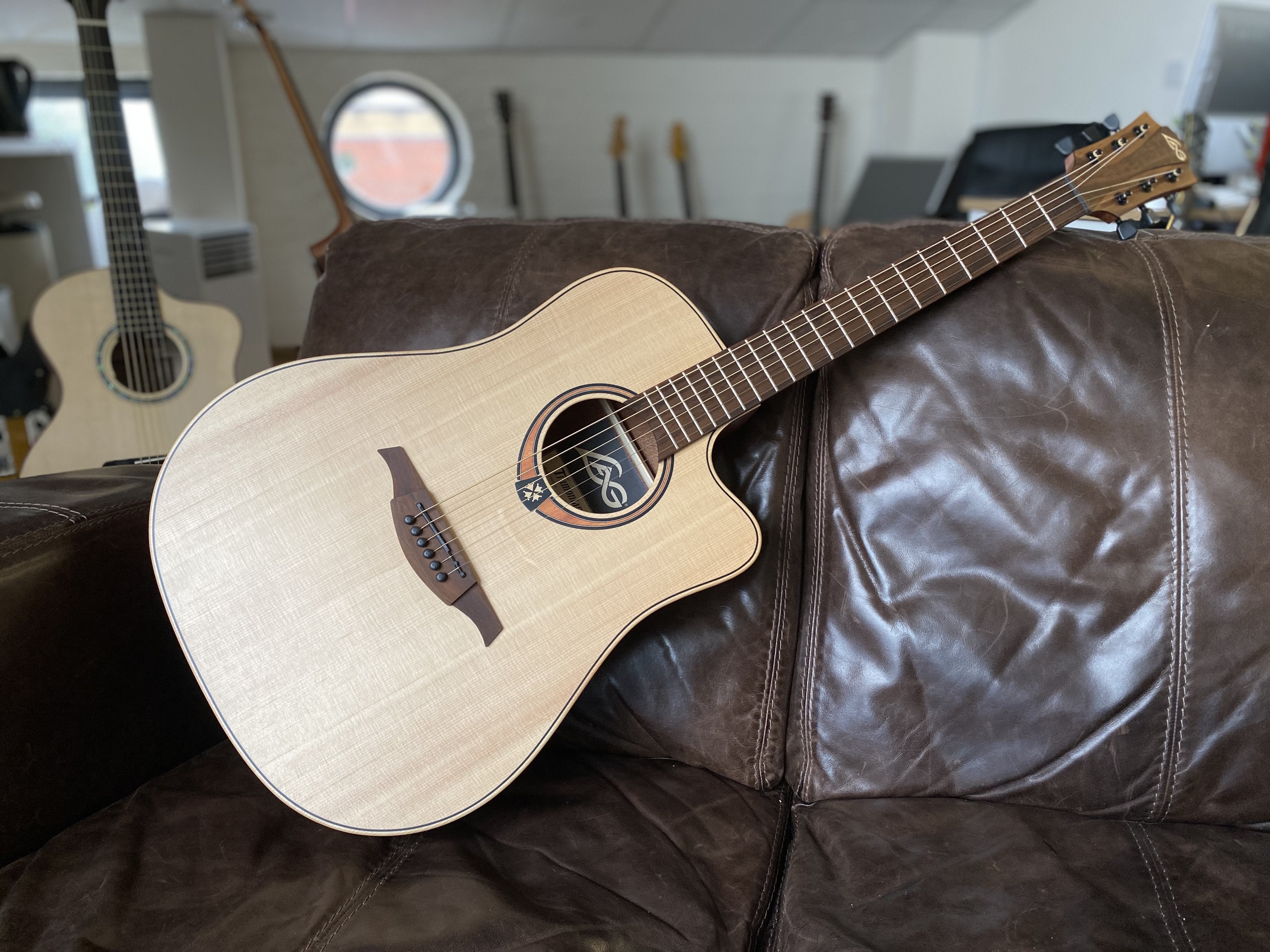 LAG TRAMONTANE 70 T70DC DREADNOUGHT CUTAWAY, Acoustic Guitar for sale at Richards Guitars.