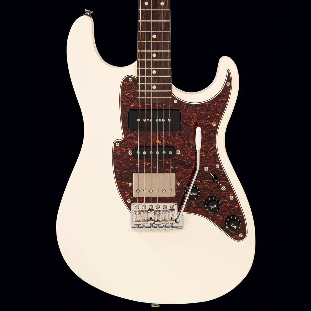 FRET KING CORONA CUSTOM GUITAR - VINTAGE WHITE  (Includes Our £85 Pro Setup Free), Electric Guitar for sale at Richards Guitars.