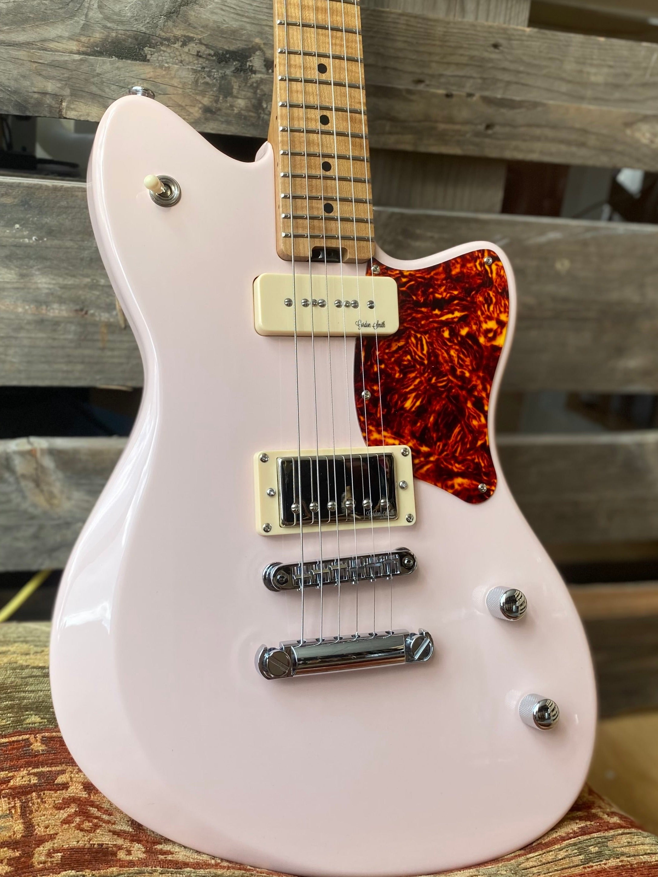 Gordon Smith Gatsby Custom Shell Pink HB P90, Electric Guitar for sale at Richards Guitars.