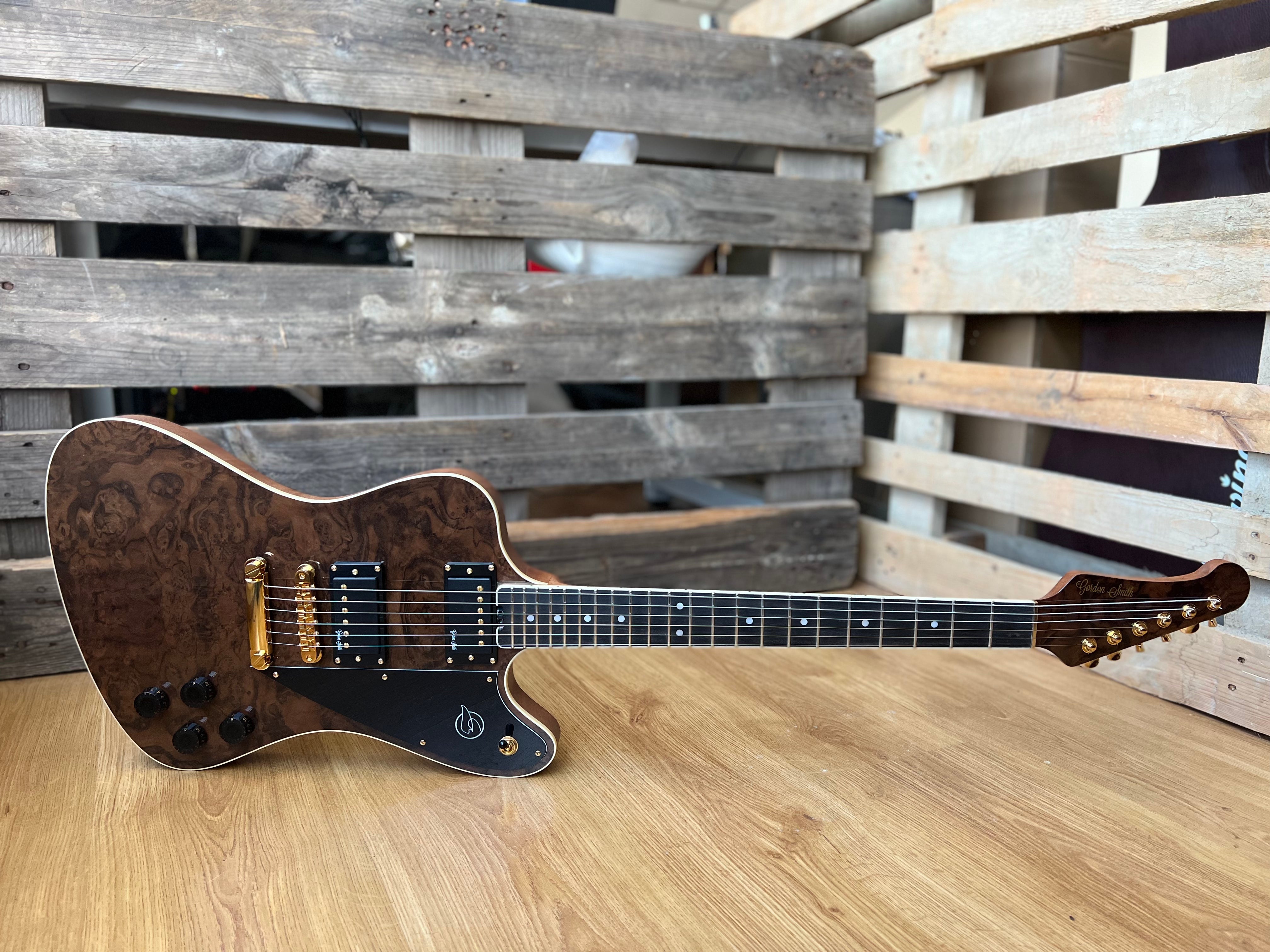Gordon Smith Griffin Deluxe Burled Walnut Custom, Electric Guitar for sale at Richards Guitars.