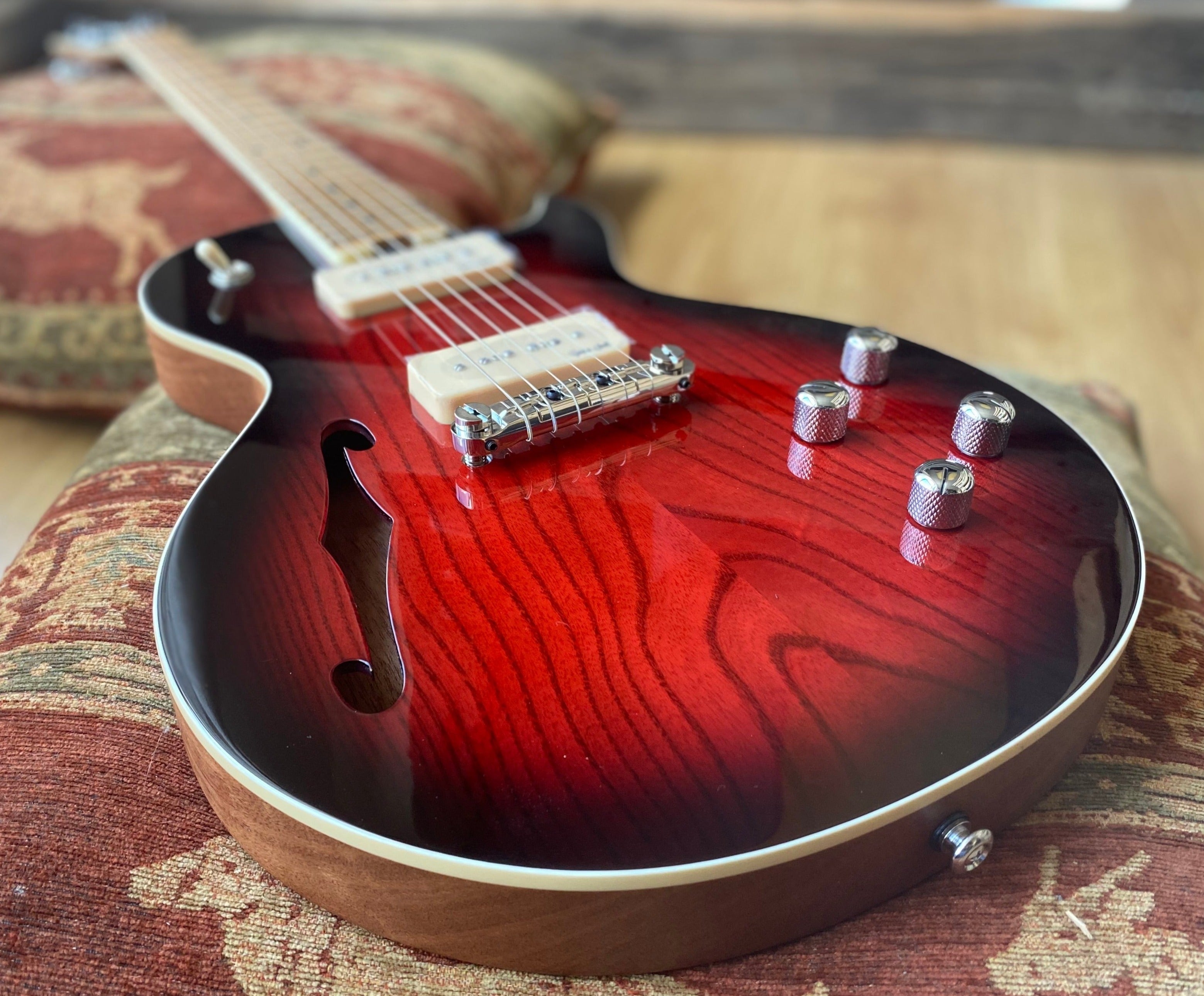 Gordon Smith GS Deluxe Semi Solid 60 Swamp Ash Top Custom Strawberry Burst, Electric Guitar for sale at Richards Guitars.