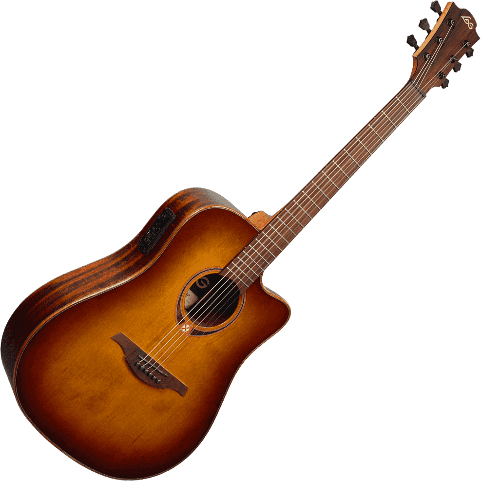 LAG TRAMONTANE 118 T118DCE-BRS DREADNOUGHT CUTAWAY ELECTRO BROWN SHADOW, Electro Acoustic Guitar for sale at Richards Guitars.