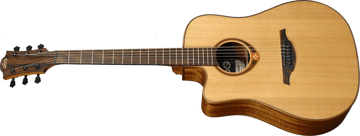 LAG TRAMONTANE 118 TL118DCE LEFTY DREADNOUGHT CUTAWAY ELECTRO, Electro Acoustic Guitar for sale at Richards Guitars.
