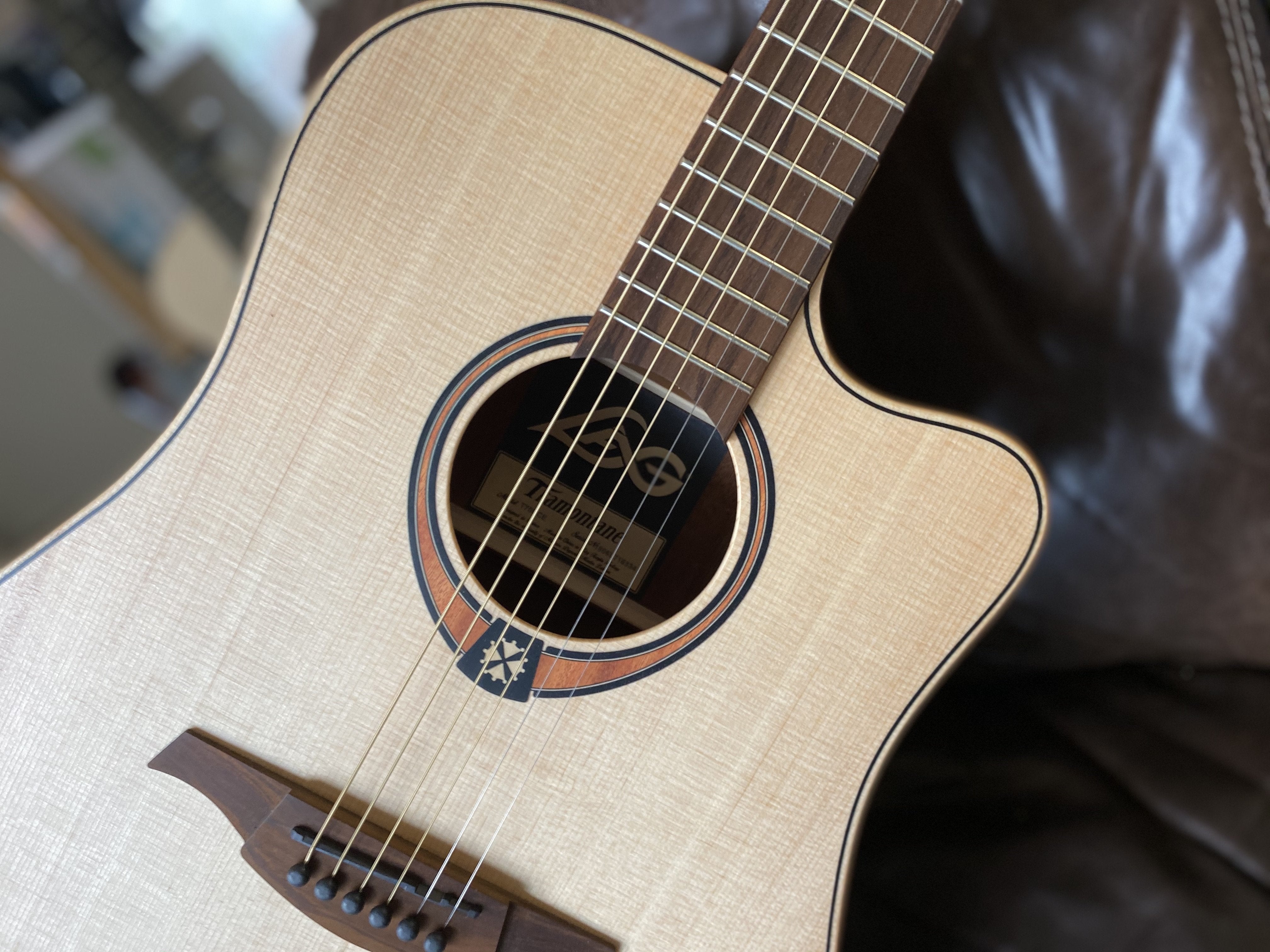 LAG TRAMONTANE 70 T70DCE DREADNOUGHT CUTAWAY ELECTRO, Electro Acoustic Guitar for sale at Richards Guitars.