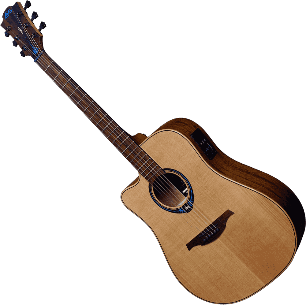 Lag HYVIBE 15 TLHV15DCE LEFTY, HYVIBE, CUTAWAY, SATIN, Electro Acoustic Guitar for sale at Richards Guitars.