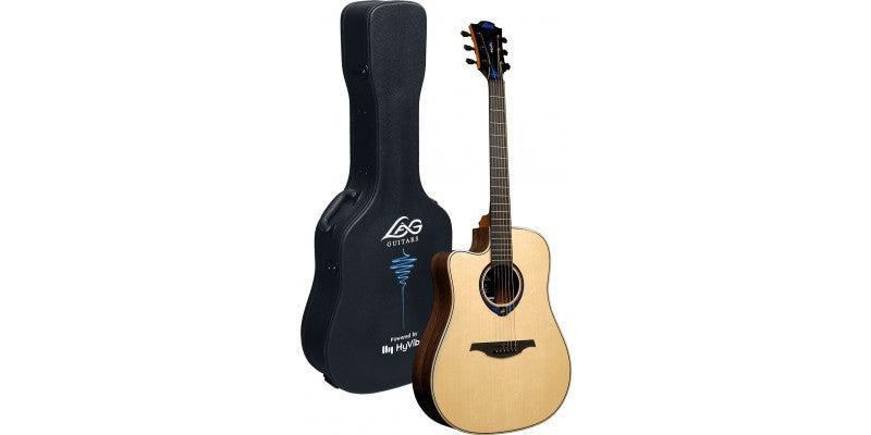 LAG TLHV30DCE Tramontane HyVibe 30 Left Handed with Hard Case, Electro Acoustic Guitar for sale at Richards Guitars.