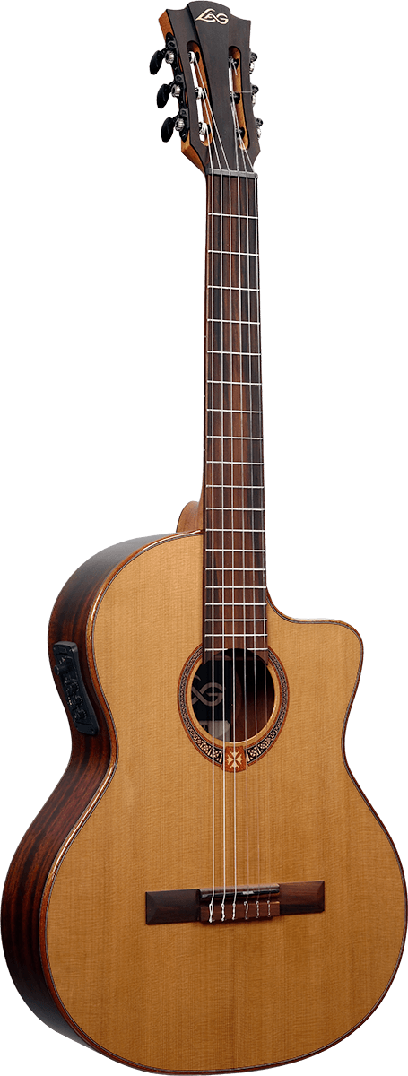 LAG OCCITANIA 118 OC118CE CLASSICAL CEDER CUTAWAY ELECTROACOUSTIC, Electro Nylon Strung Guitar for sale at Richards Guitars.