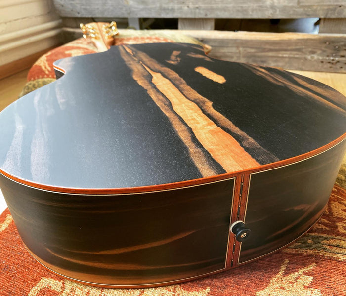 Dowina Figured Ebony Custom - Contact Us If You would Like One! - Richards Guitars Of Stratford Upon Avon