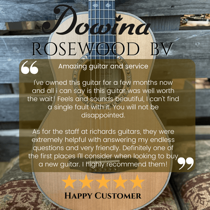 Dowina Rosewood BV Review From Our Latest Customer & Explanation To My Dowina Fundamentals Project - Richards Guitars Of Stratford Upon Avon