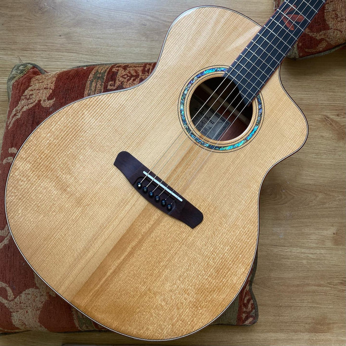 The Dowina Padauk With Torrified Dolomite Spruce - Stunning! - Richards Guitars Of Stratford Upon Avon