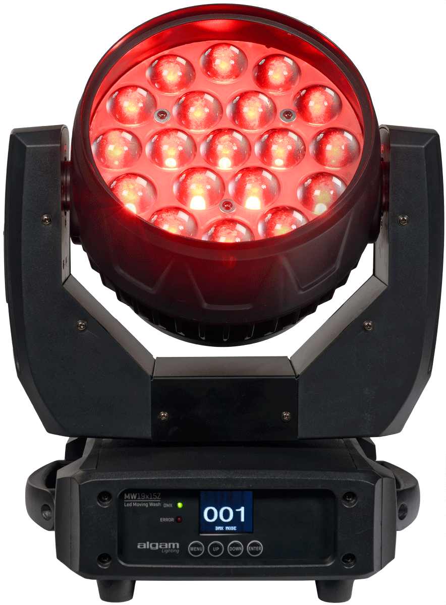 19 PCS*15W 4IN1 LED MOVING HEAD ZOOM LIGHT (WITH RING CONTROL)