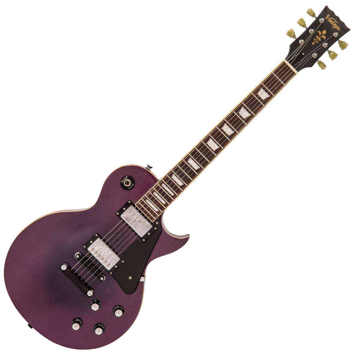 IN BUILD: - Vintage V100 ProShop Unique ~ Metallic Purple, Electric Guitar for sale at Richards Guitars.