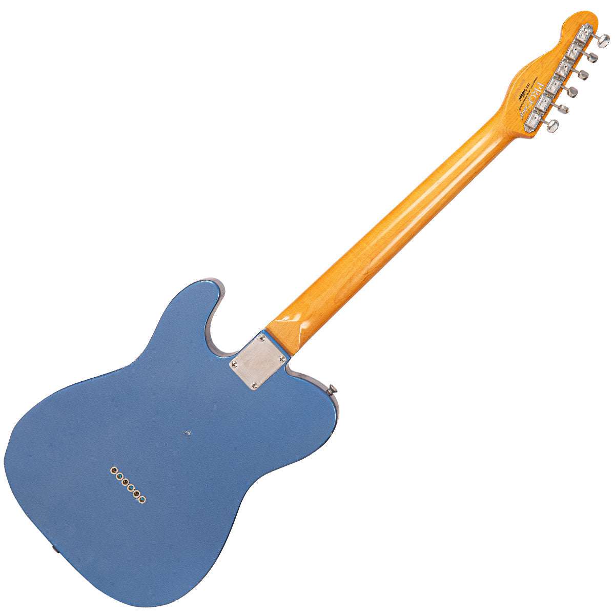 IN BUILD: - Vintage V62 ProShop Unique ~ Cracked Metallic Blue, Electric Guitar for sale at Richards Guitars.