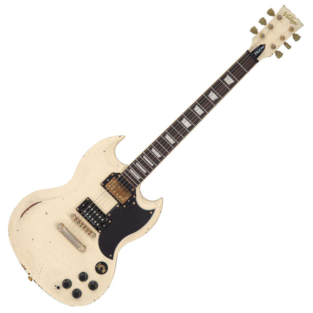IN BUILD: - Vintage VS6 ProShop Custom-Build ~ Heavy Relic Vintage White, Electric Guitar for sale at Richards Guitars.