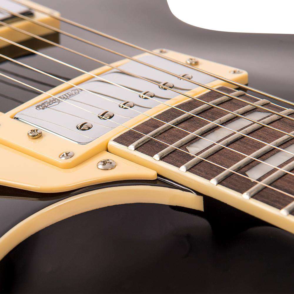 Vintage V100BLK ReIssued Electric Guitar ~ Boulevard Black, Electric Guitar for sale at Richards Guitars.