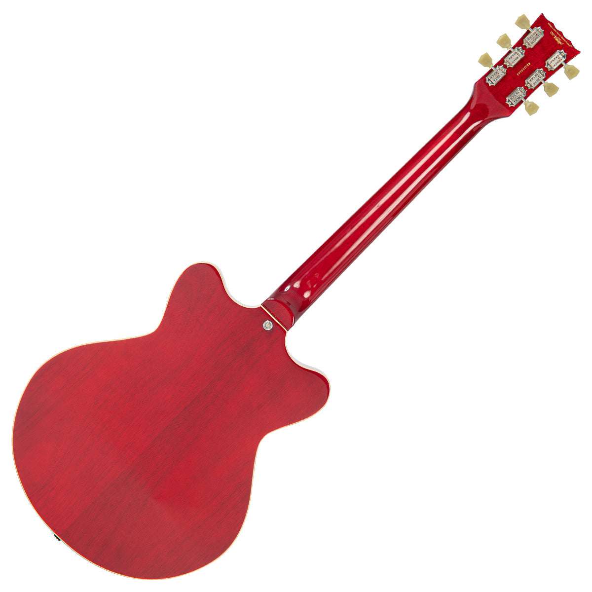 Vintage REVO Series 'Superthin' Electric Guitar ~ Cherry Red, Electric Guitar for sale at Richards Guitars.