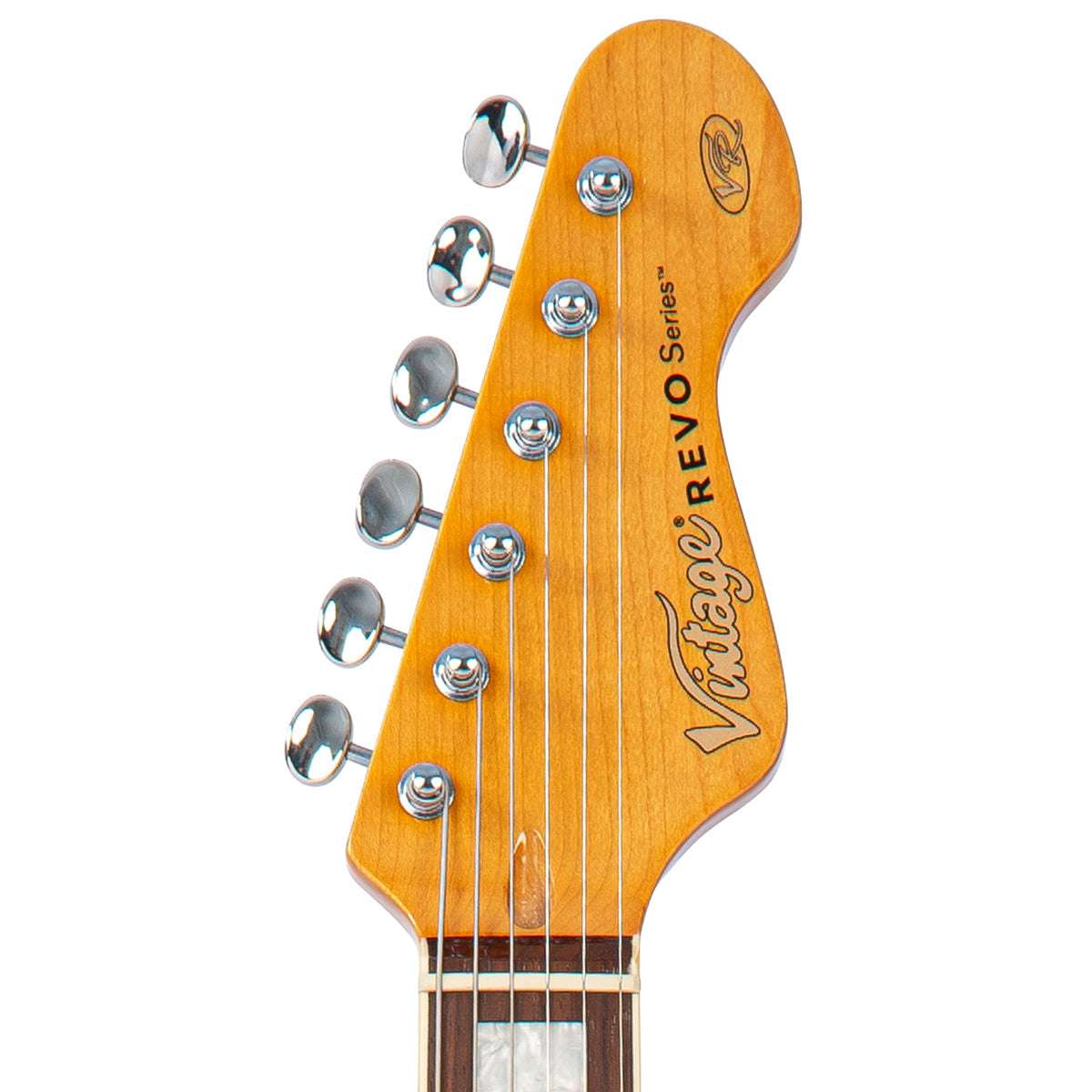 Vintage REVO Series 'Vision' Electric Guitar ~ Two Tone Sunburst, Electric Guitar for sale at Richards Guitars.