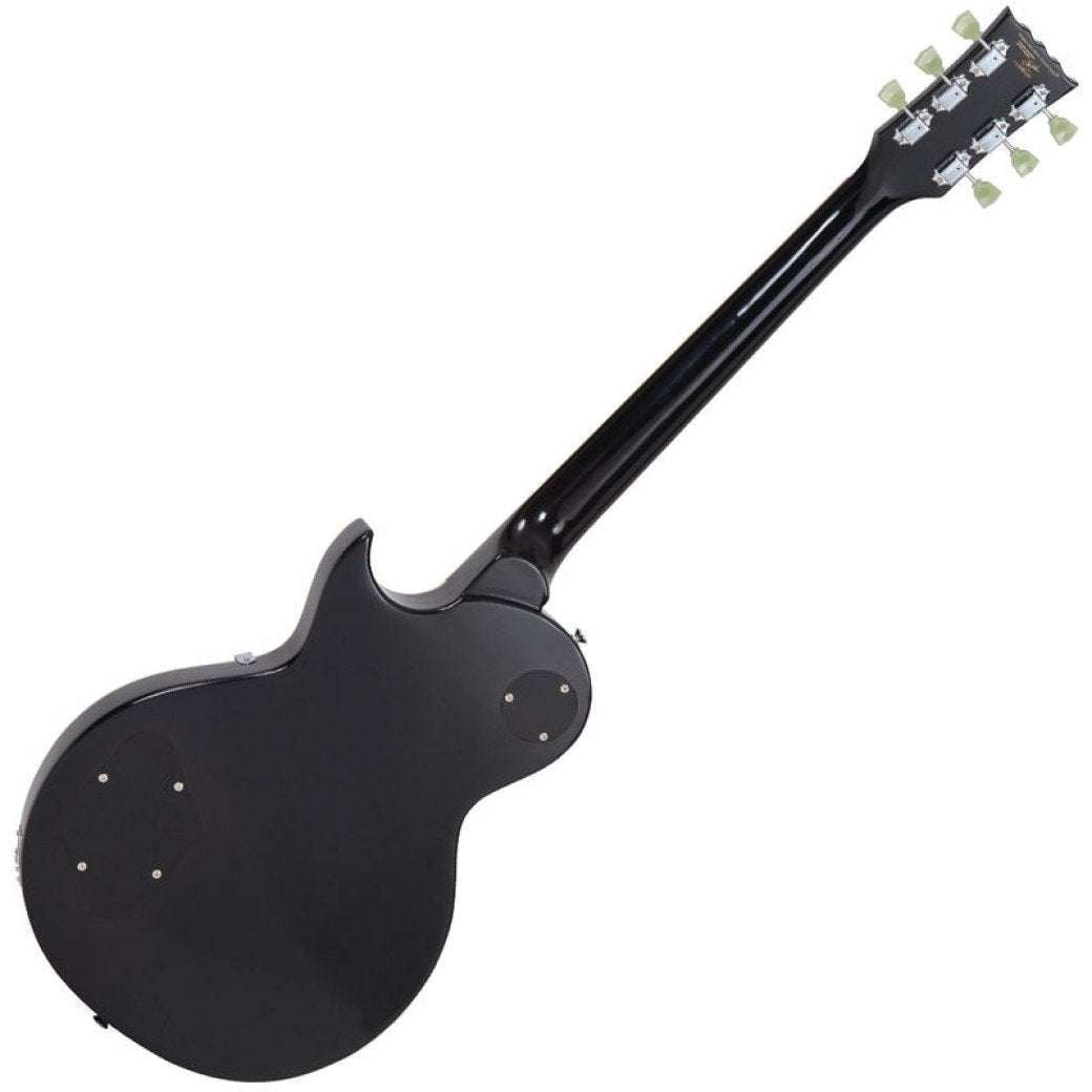 Vintage V100BLK ReIssued Electric Guitar ~ Boulevard Black, Electric Guitar for sale at Richards Guitars.