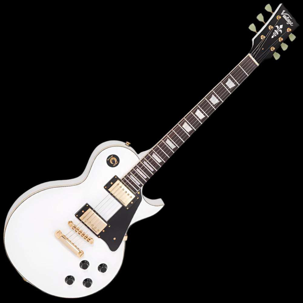 Vintage V100AW ReIssued Electric Guitar ~ Arctic White, Electric Guitar for sale at Richards Guitars.