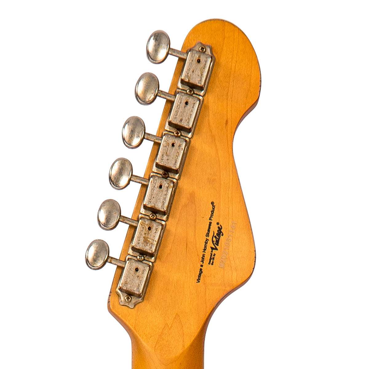 Vintage V6 ICON Electric Guitar ~ Left Hand Distressed Laguna Blue, E-Gitarre zum Verkauf bei Richards Guitars.