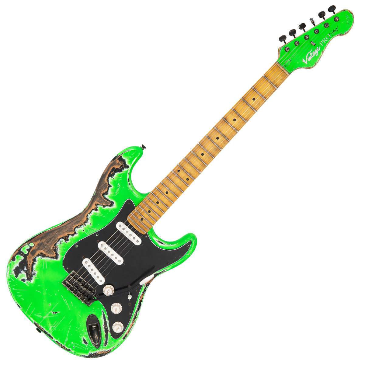 Vintage V6 ProShop Unique ~ Neon Green, Electric Guitar for sale at Richards Guitars.