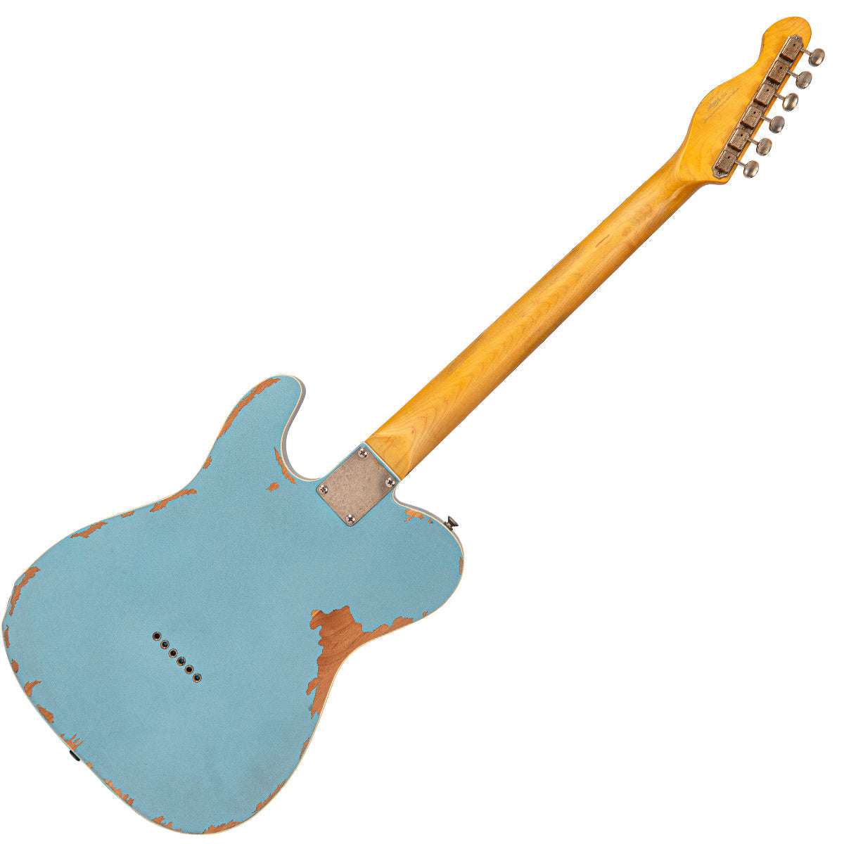 Vintage V66 Paul Rose Signature Electric Guitar ~ Distressed Gun Hill Blue, E-Gitarre zu verkaufen bei Richards Guitars.