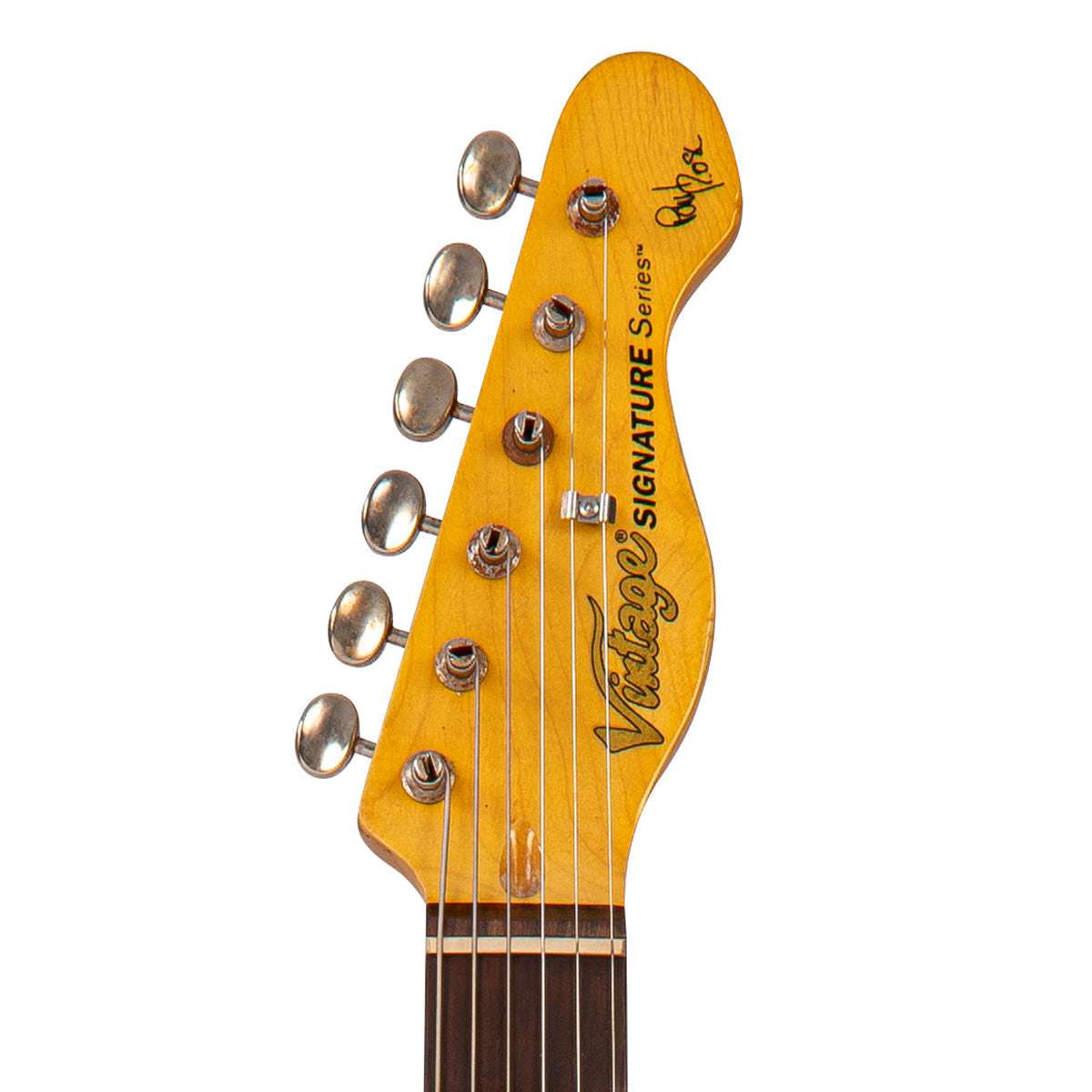 Vintage V66 Paul Rose Signature Electric Guitar ~ Distressed Gun Hill Blue, E-Gitarre zu verkaufen bei Richards Guitars.