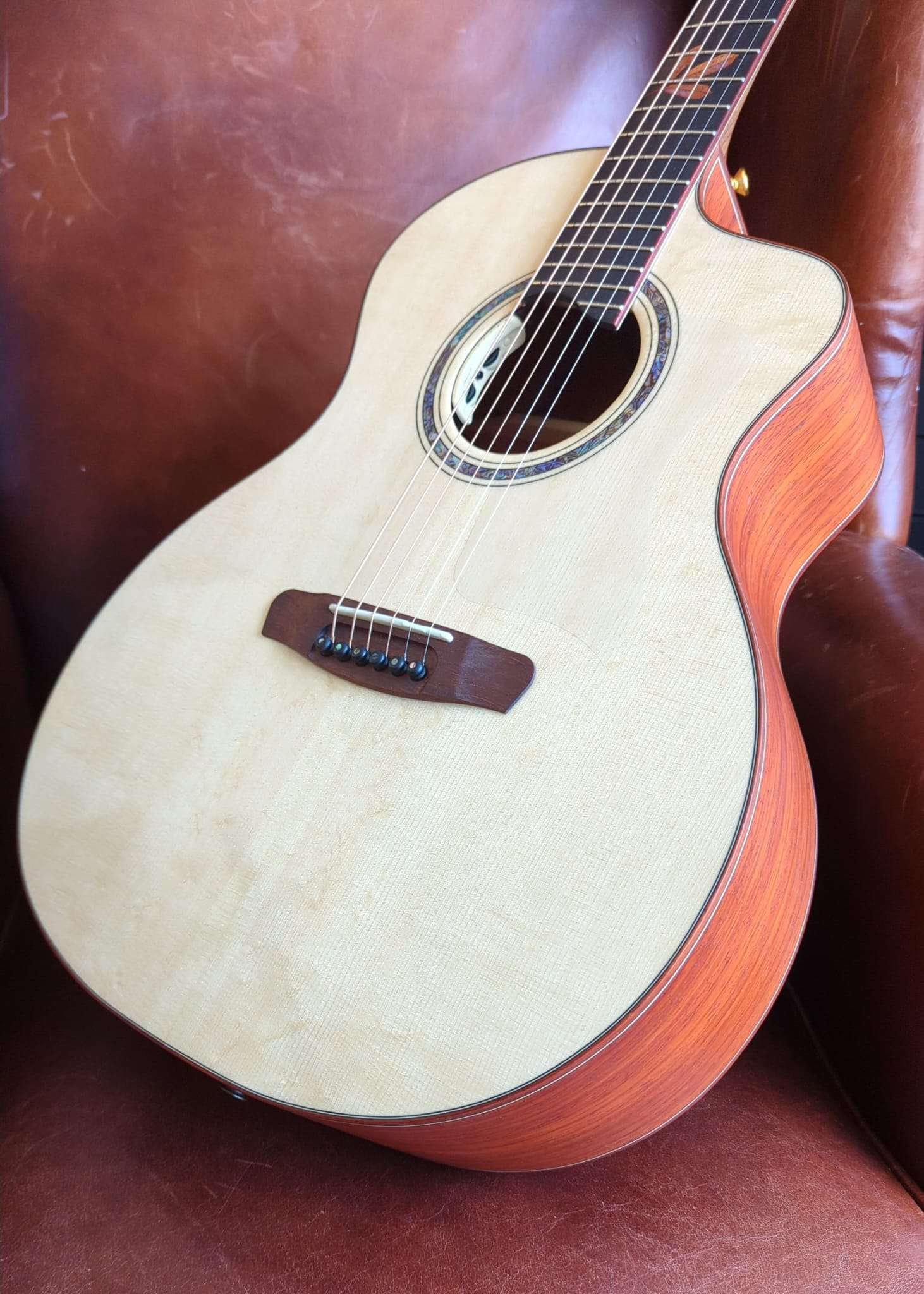 Dowina Padauk DLX GAC TSWS with LR Baggs Anthem (used), Electro Acoustic Guitar for sale at Richards Guitars.