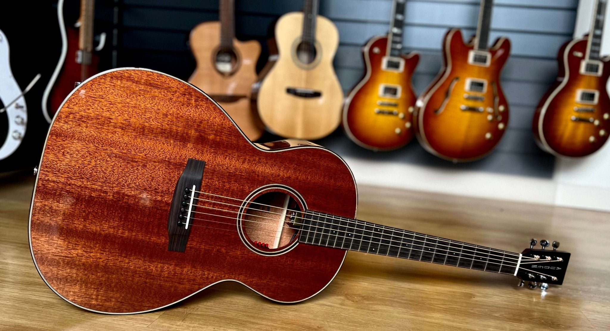 AUDEN MAHOGANY SERIES – CHESTER FULL BODY MAHOGANY TOP - 45MM NUT - Richards Guitars Of Stratford Upon Avon