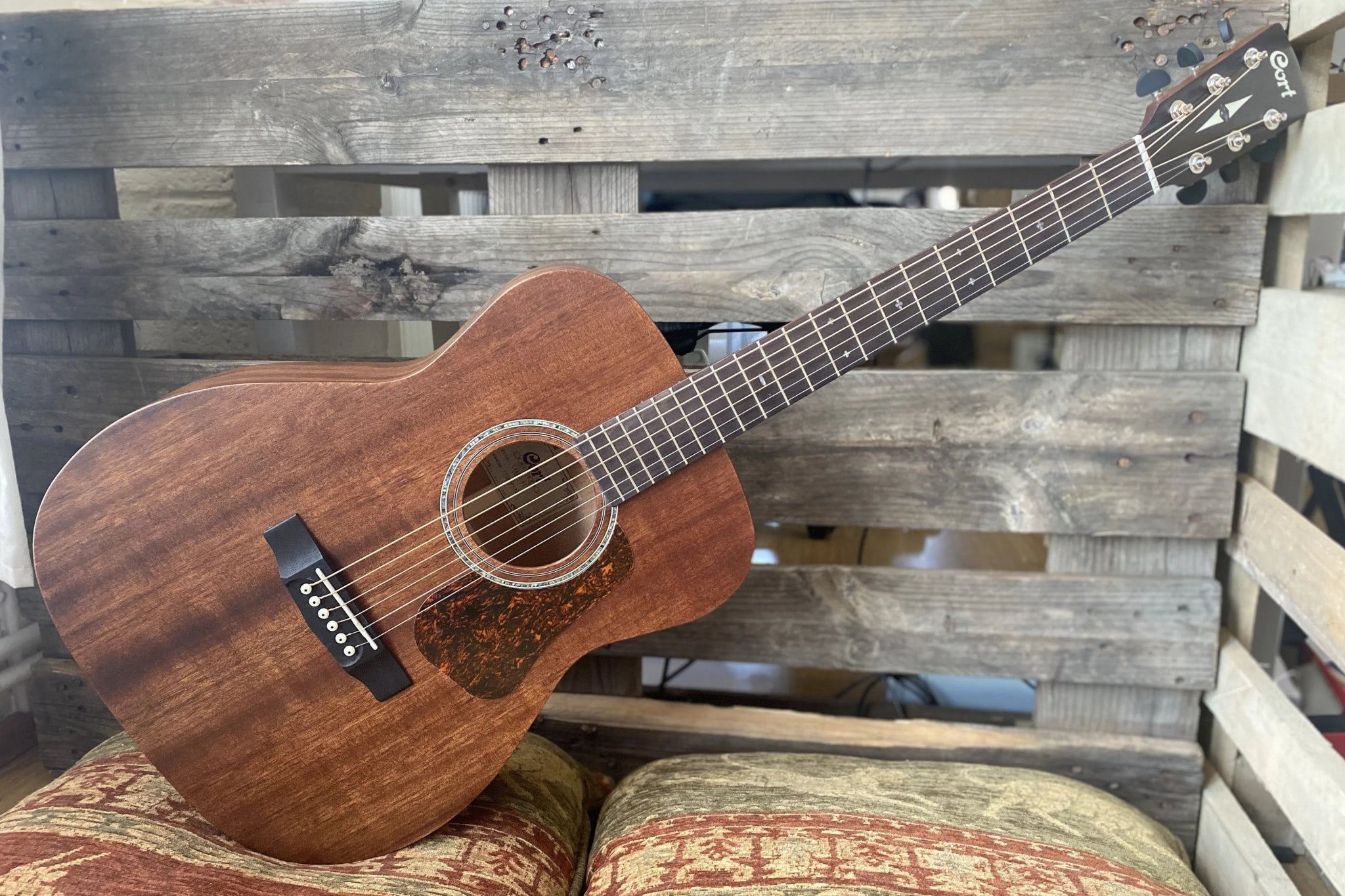 Cort Luce L450C NS Natural Satin Solid Mahogany OM - Richards Guitars Of Stratford Upon Avon