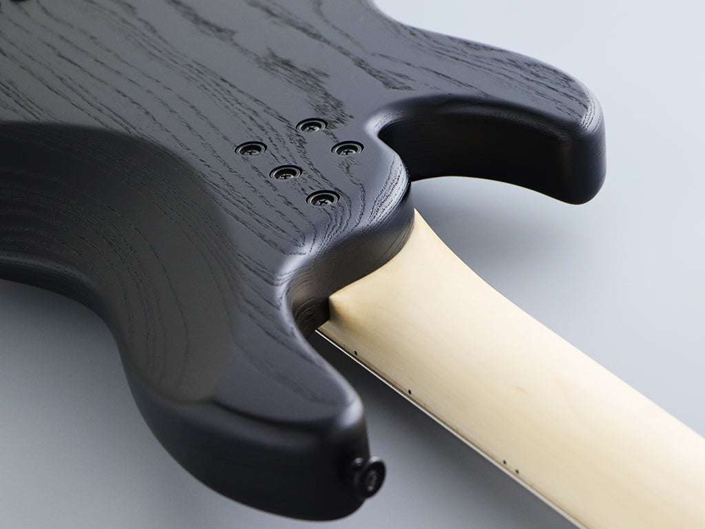 FGN Bass Guitar J Standard Mighty Jazz JMJ53ASHDEM Open Pore Black With Gig Bag - Richards Guitars Of Stratford Upon Avon