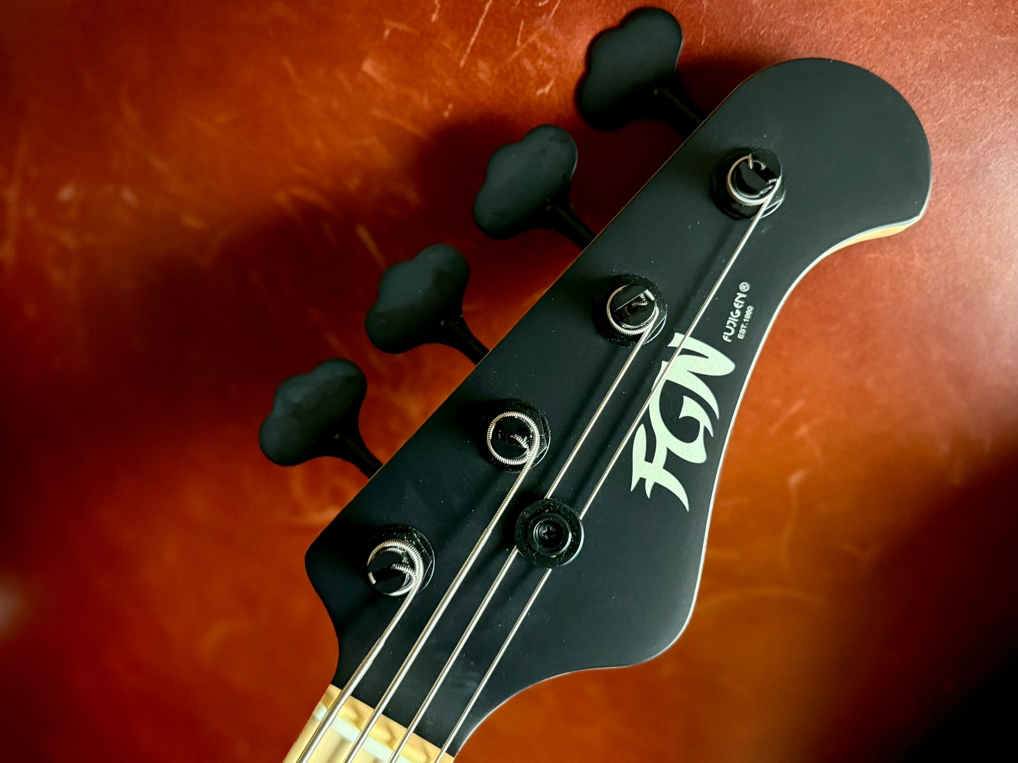 FGN J Standard Mighty Jazz JMJ2ASHDEM Open Pore Black With Gig Bag - Richards Guitars Of Stratford Upon Avon