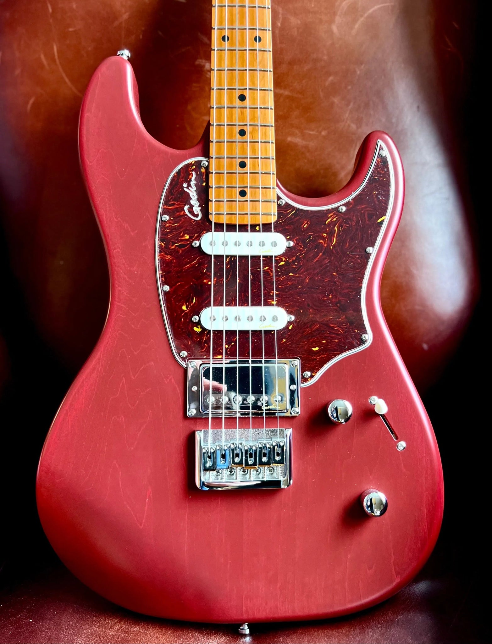 Godin Session HT Electric Guitar ~ Aztek Red MN - Richards Guitars Of Stratford Upon Avon