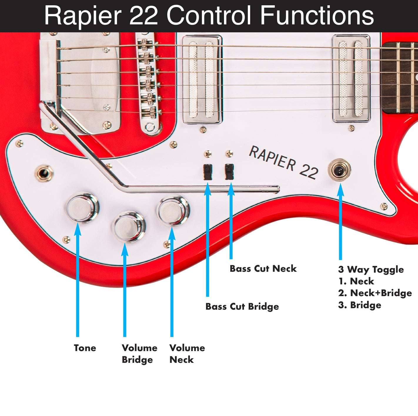 Rapier 22 Electric Guitar ~ Arctic White - Richards Guitars Of Stratford Upon Avon