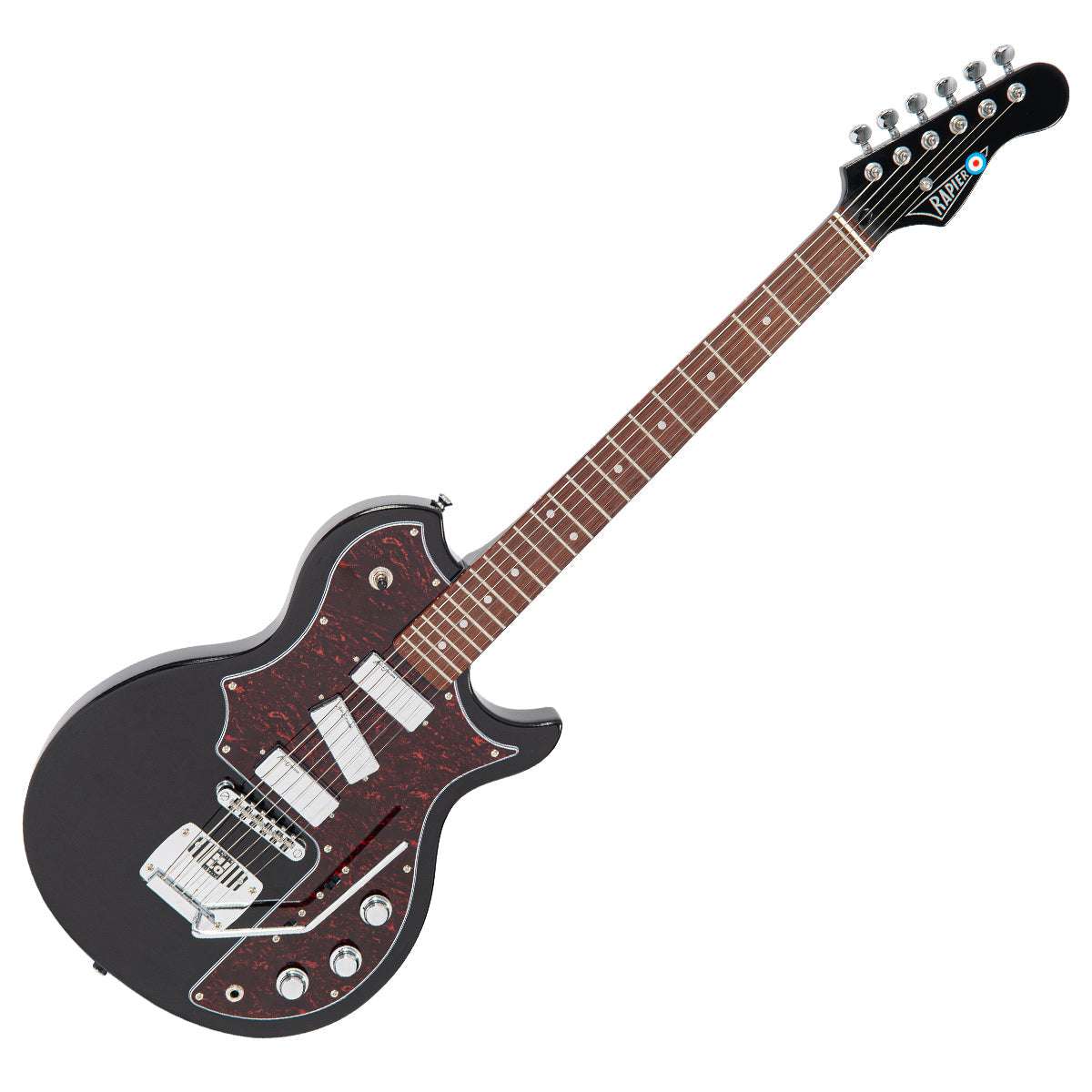 Rapier Deluxe Electric Guitar ~ Gloss Black - Richards Guitars Of Stratford Upon Avon