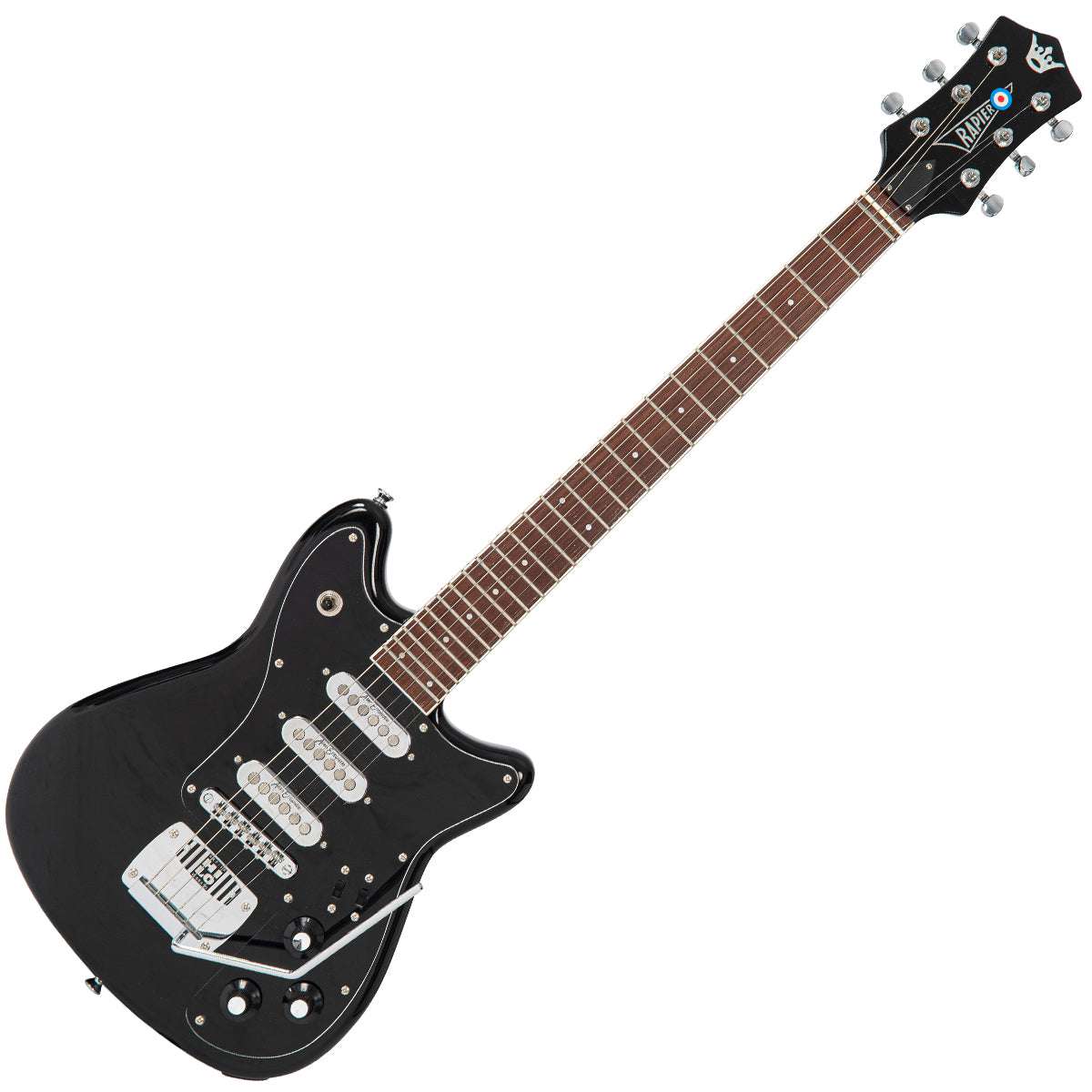 Rapier Mercury Electric Guitar ~ Gloss Black - Richards Guitars Of Stratford Upon Avon