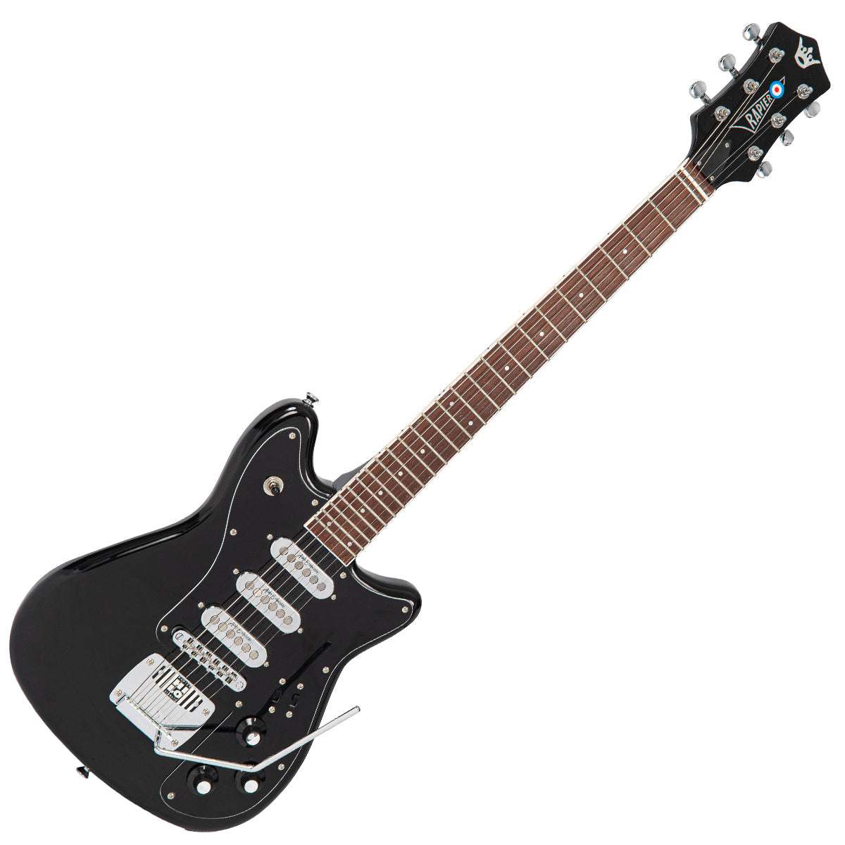 Rapier Mercury Electric Guitar ~ Gloss Black - Richards Guitars Of Stratford Upon Avon