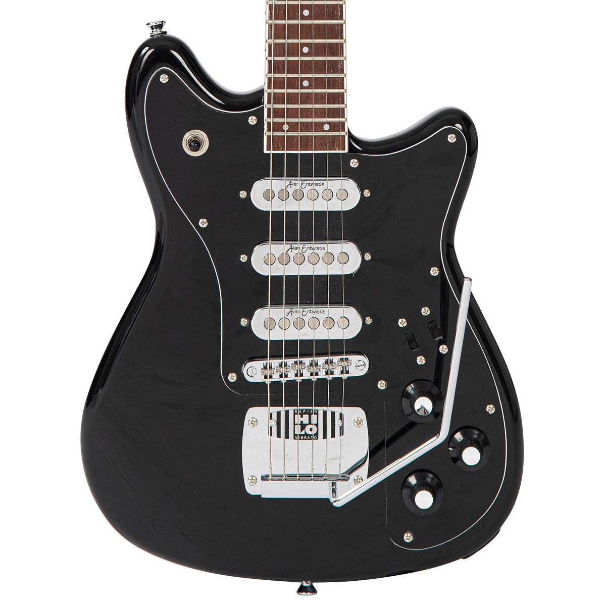 Rapier Mercury Electric Guitar ~ Gloss Black - Richards Guitars Of Stratford Upon Avon