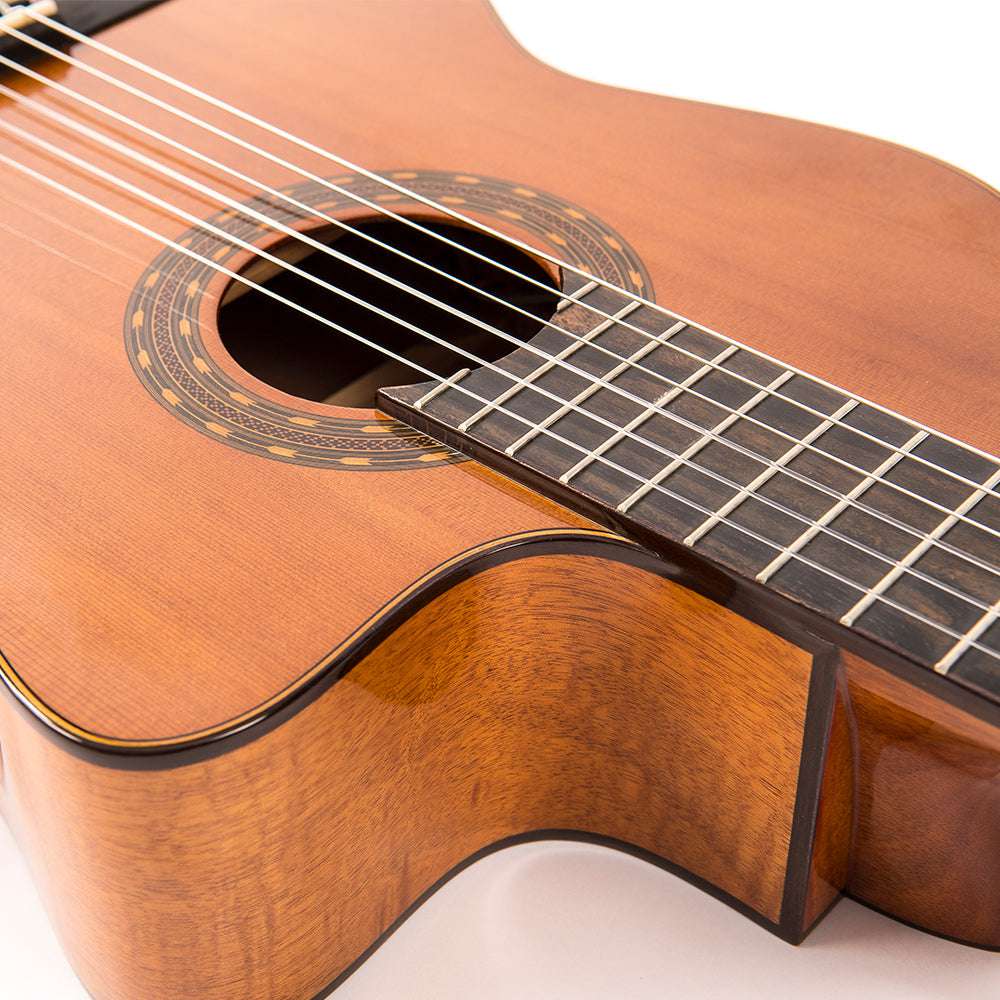 Santos Martinez Allegro Cutaway Electro - Classic Guitar ~ Natural High Gloss - Richards Guitars Of Stratford Upon Avon