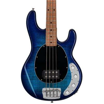 Sterling By Musicman SBMM SRAY 4 FLAME MAPLE NEPTUNE BLUE MN - Richards Guitars Of Stratford Upon Avon